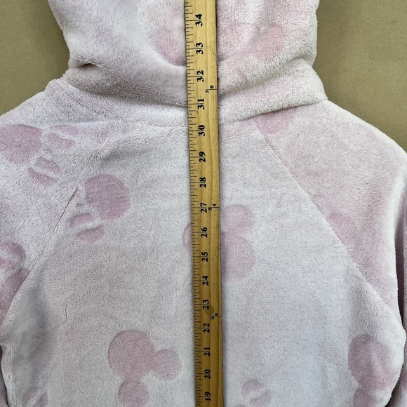 Disney Pajama Sherpa Hoodie Women XS Pink Pajama Pullover Robe Cover Mickey Ears - Picture 13 of 13